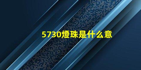 5730燈珠是什么意思 男生說5730是什么意思